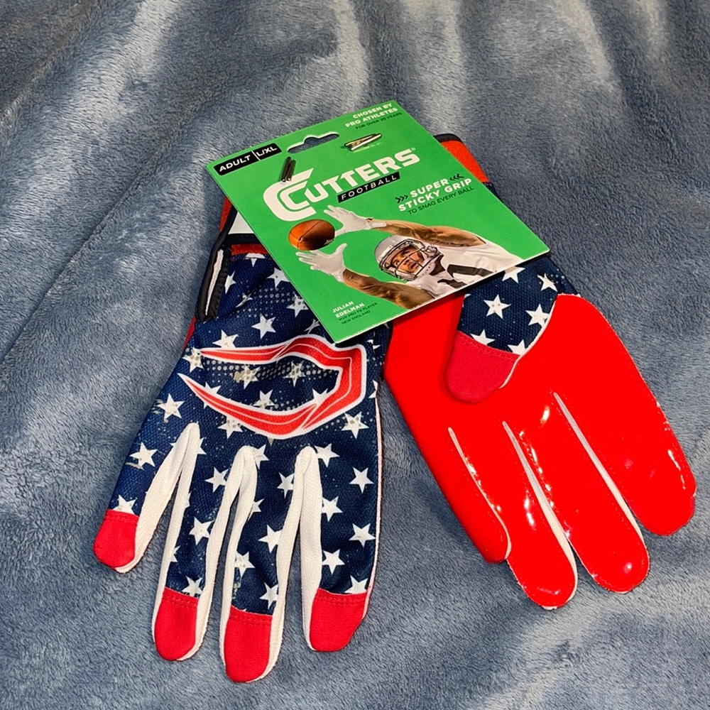 Men’s adult l/xl football gloves cutter
